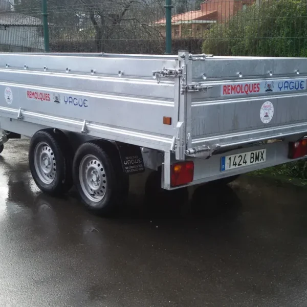 Remolque basculante doble eje Yagüe (chapa reforzada)